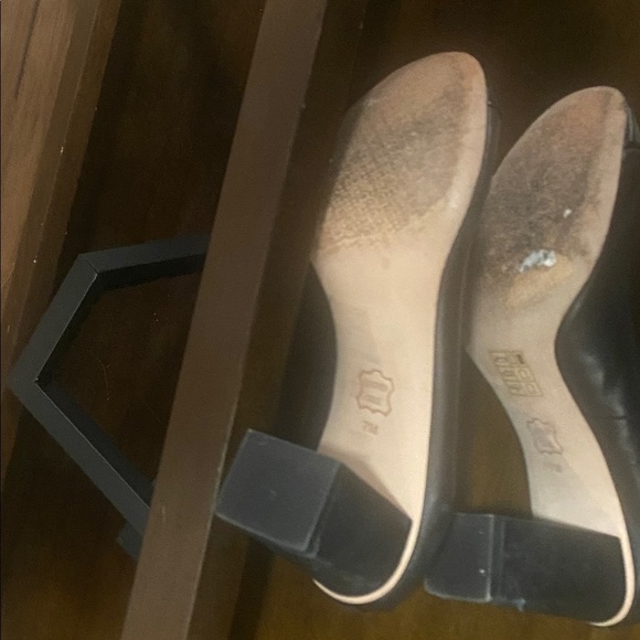 Tory Burch Black Smooth Calf Leather Pump Heel Slip On Shoes - Picture 3 of 7